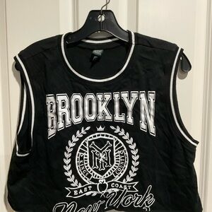 Black Brooklyn Graphic Tank Top